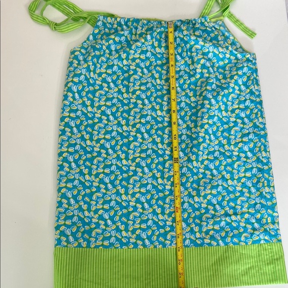 Blue and Green Casual Dress with Dragon fly Print - Picture 6 of 7